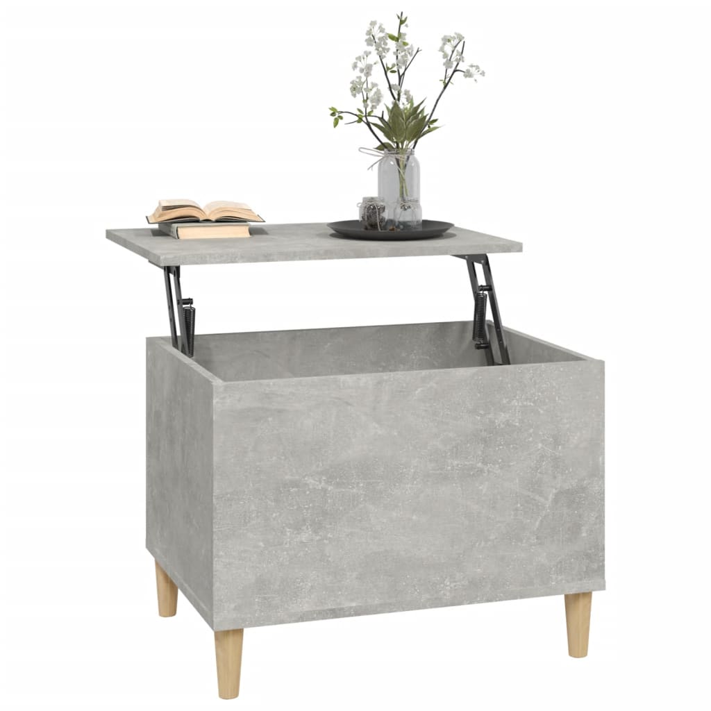 Table basse Gris béton 60x44,5x45 cm Bois d’ingénierie - Tables basses