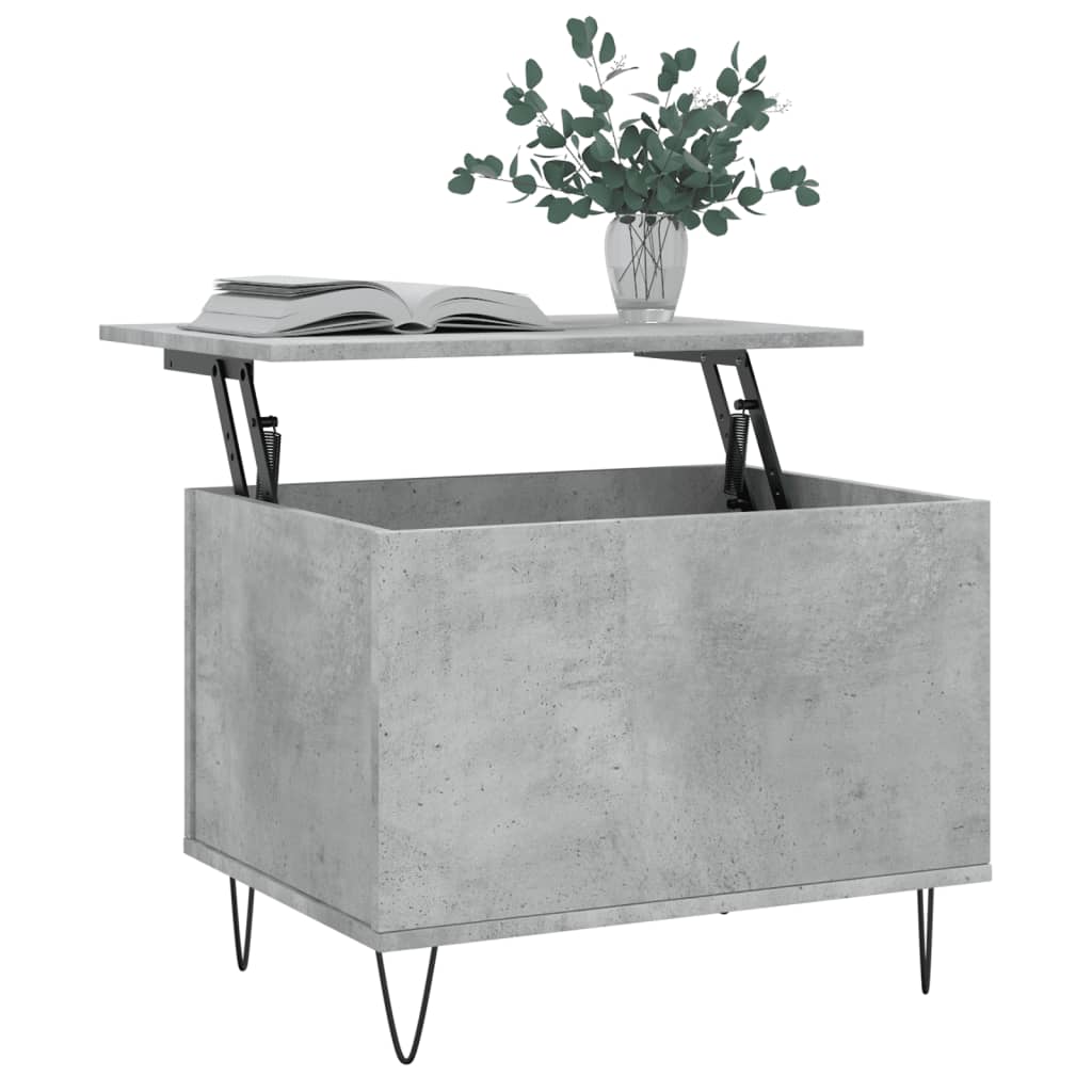 Table basse Gris béton 60x44,5x45 cm Bois d’ingénierie - Tables basses
