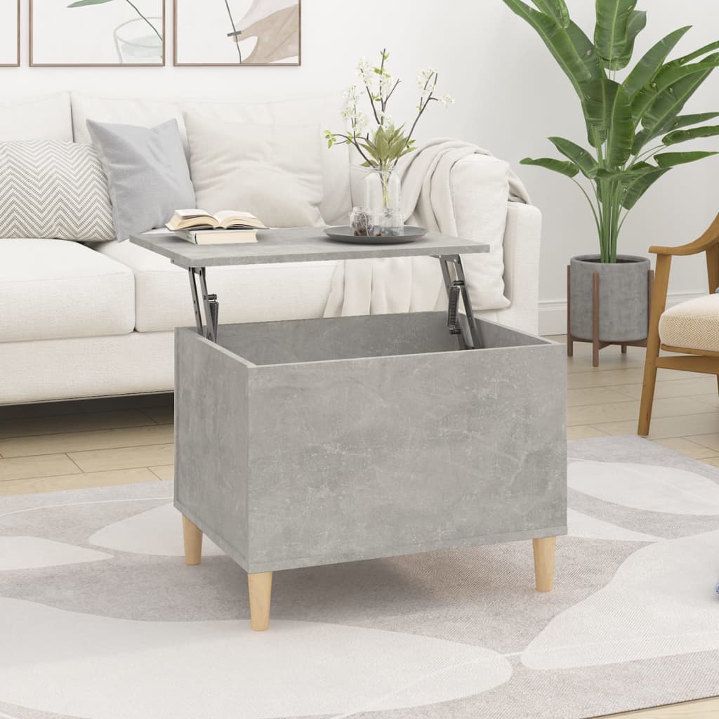 Table basse Gris béton 60x44,5x45 cm Bois d’ingénierie - Tables basses
