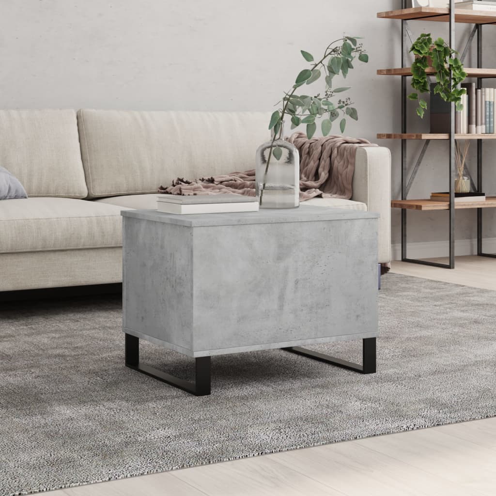 Table basse Gris béton 60x44,5x45 cm Bois d’ingénierie - Tables basses