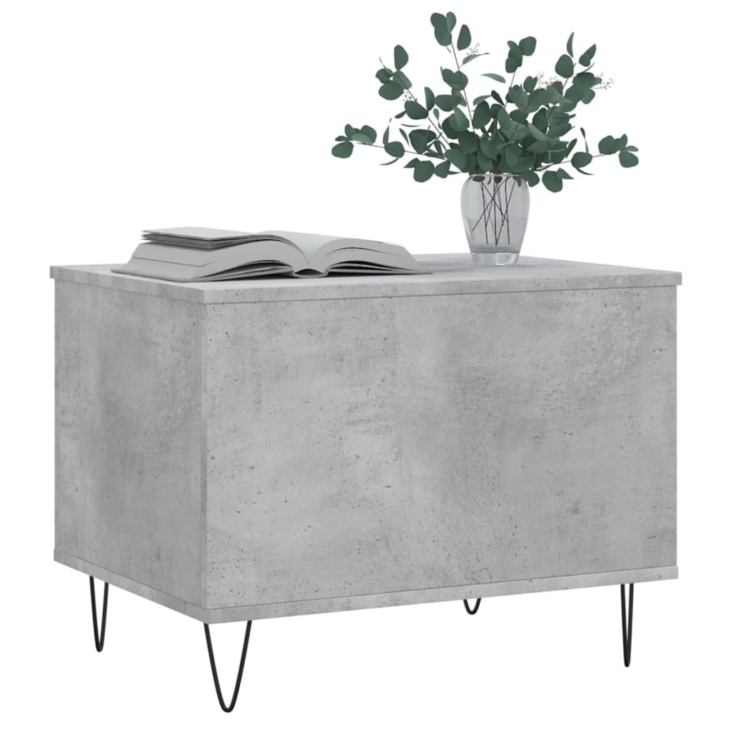 Table basse Gris béton 60x44,5x45 cm Bois d’ingénierie - Tables basses