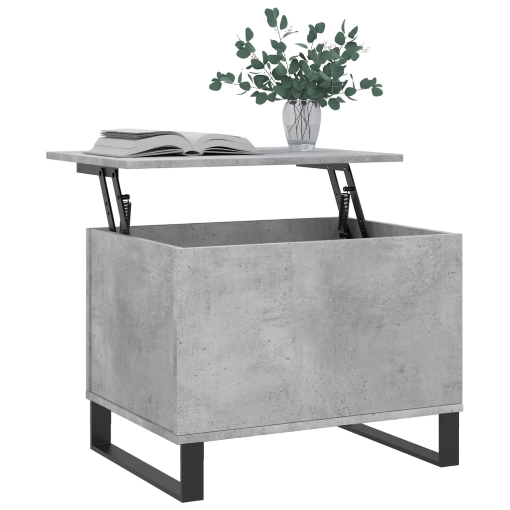 Table basse Gris béton 60x44,5x45 cm Bois d’ingénierie - Tables basses