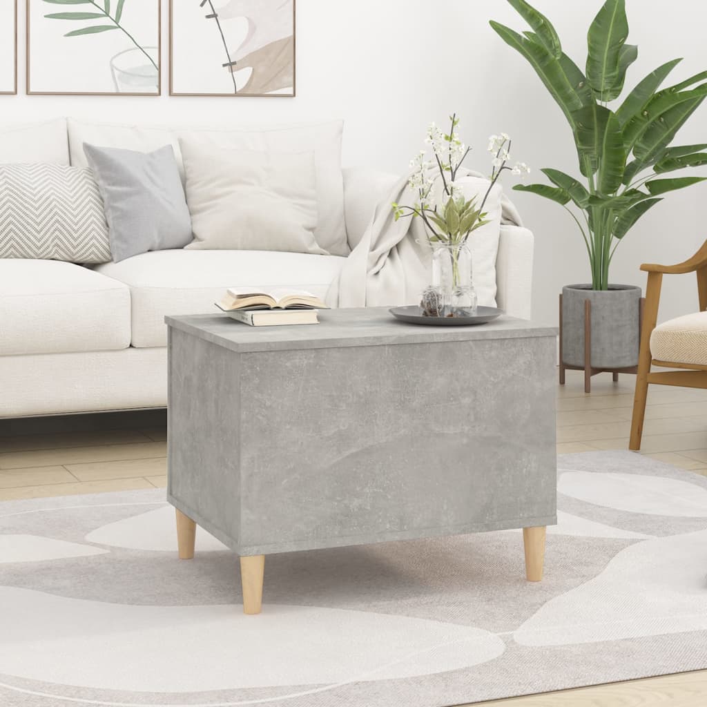 Table basse Gris béton 60x44,5x45 cm Bois d’ingénierie - Tables basses