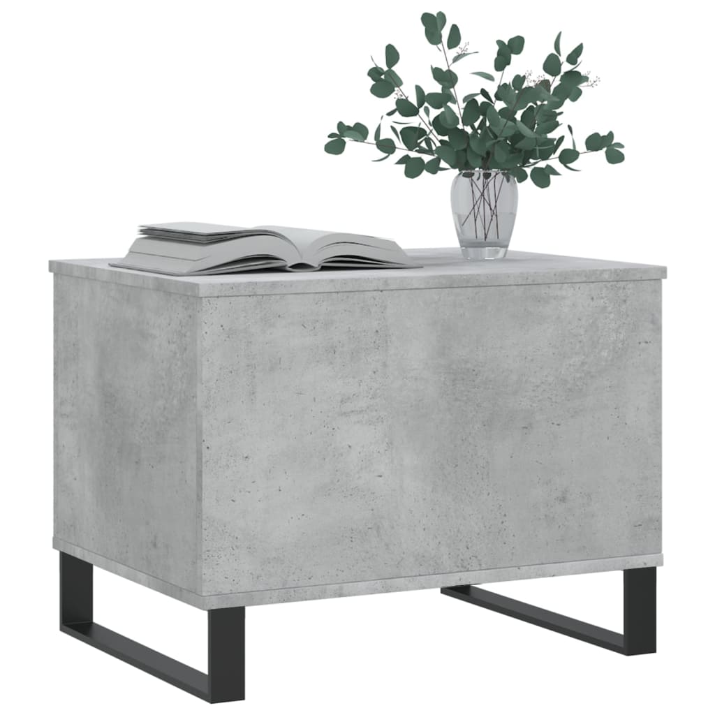 Table basse Gris béton 60x44,5x45 cm Bois d’ingénierie - Tables basses