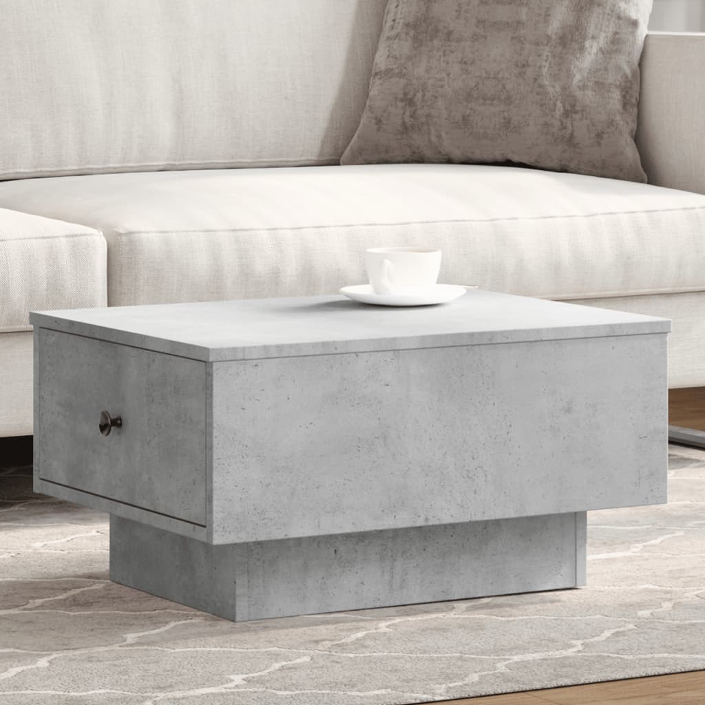 Table basse gris béton 60x45x31 cm bois d’ingénierie - Tables basses