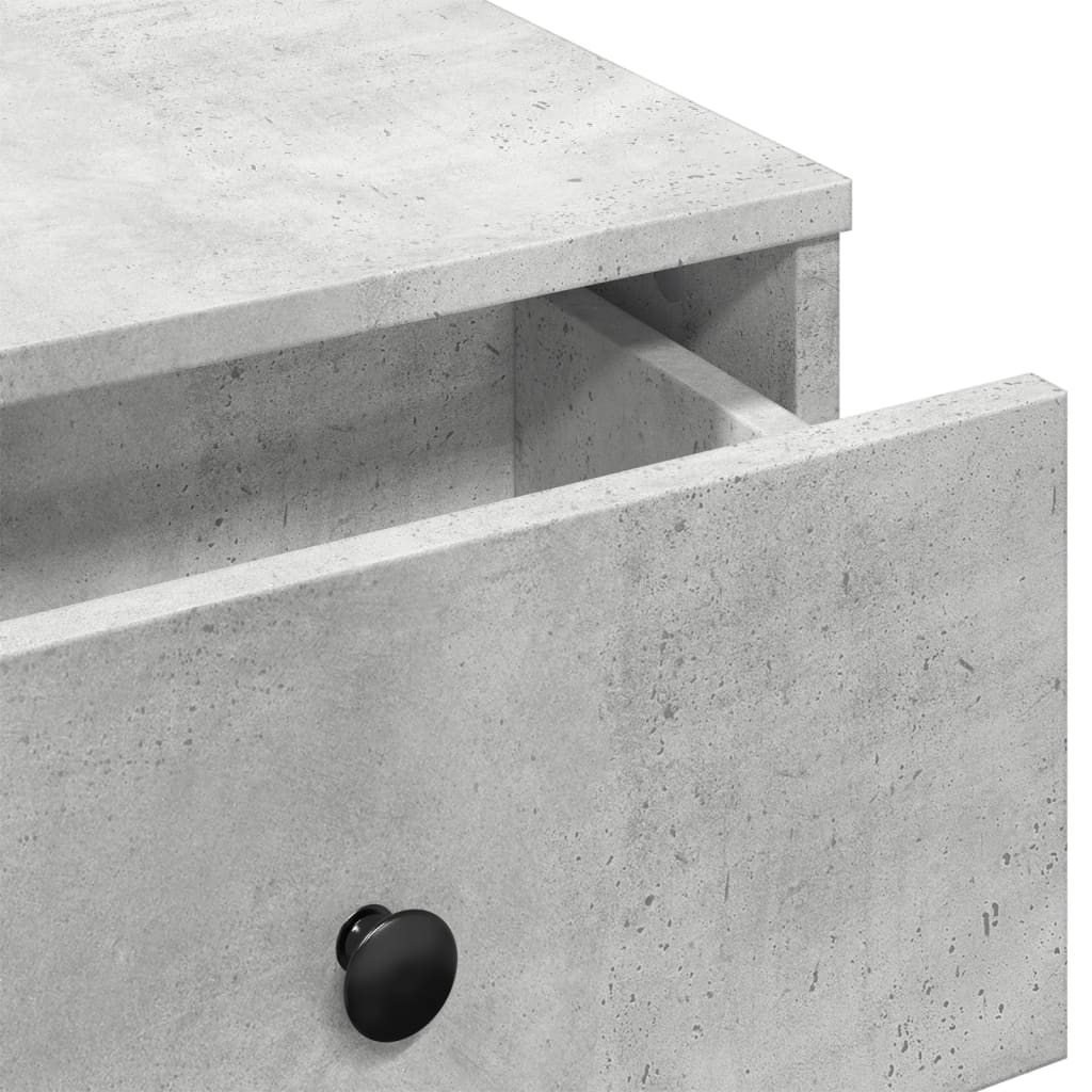 Table basse gris béton 60x45x31 cm bois d’ingénierie - Tables basses