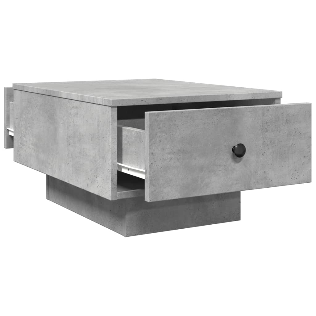 Table basse gris béton 60x45x31 cm bois d’ingénierie - Tables basses