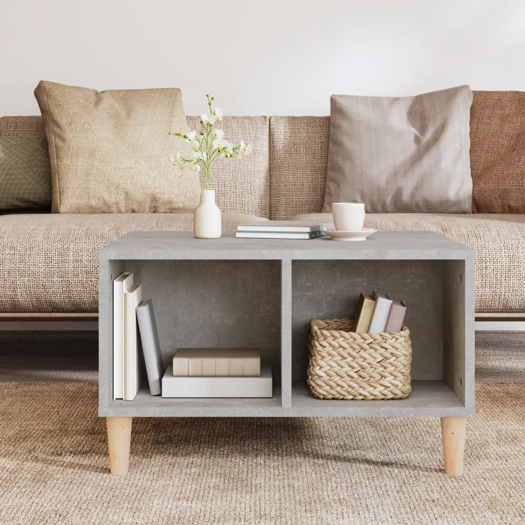 Table basse Gris béton 60x50x36,5 cm Bois d’ingénierie - Tables basses