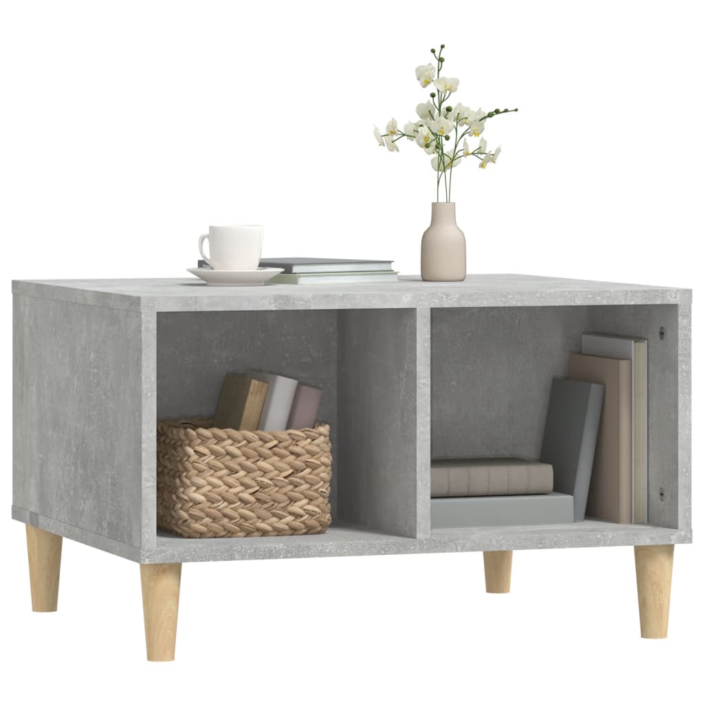 Table basse Gris béton 60x50x36,5 cm Bois d’ingénierie - Tables basses