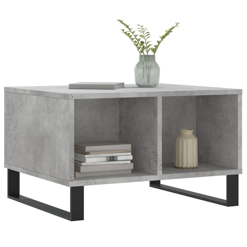 Table basse Gris béton 60x50x36,5 cm Bois d’ingénierie - Tables basses