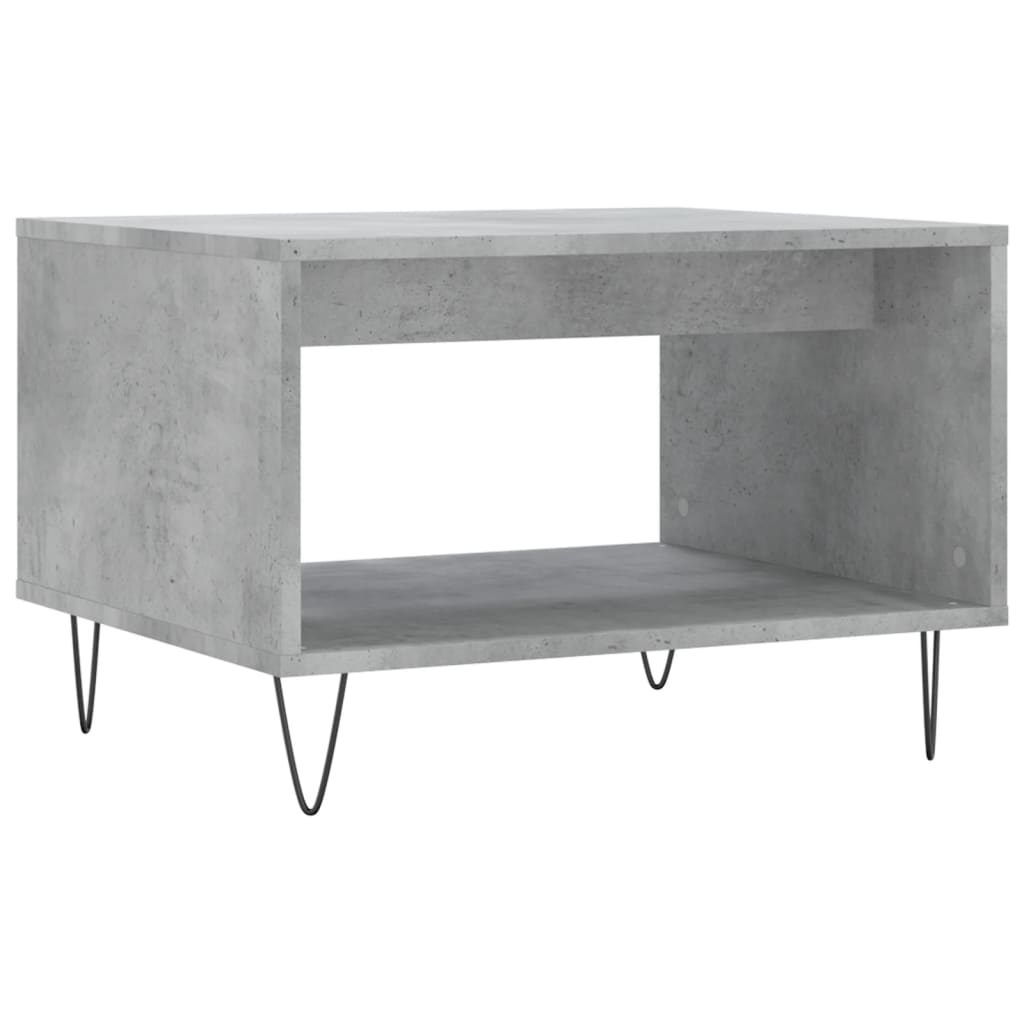 Table basse gris béton 60x50x40 cm bois d’ingénierie - Tables basses