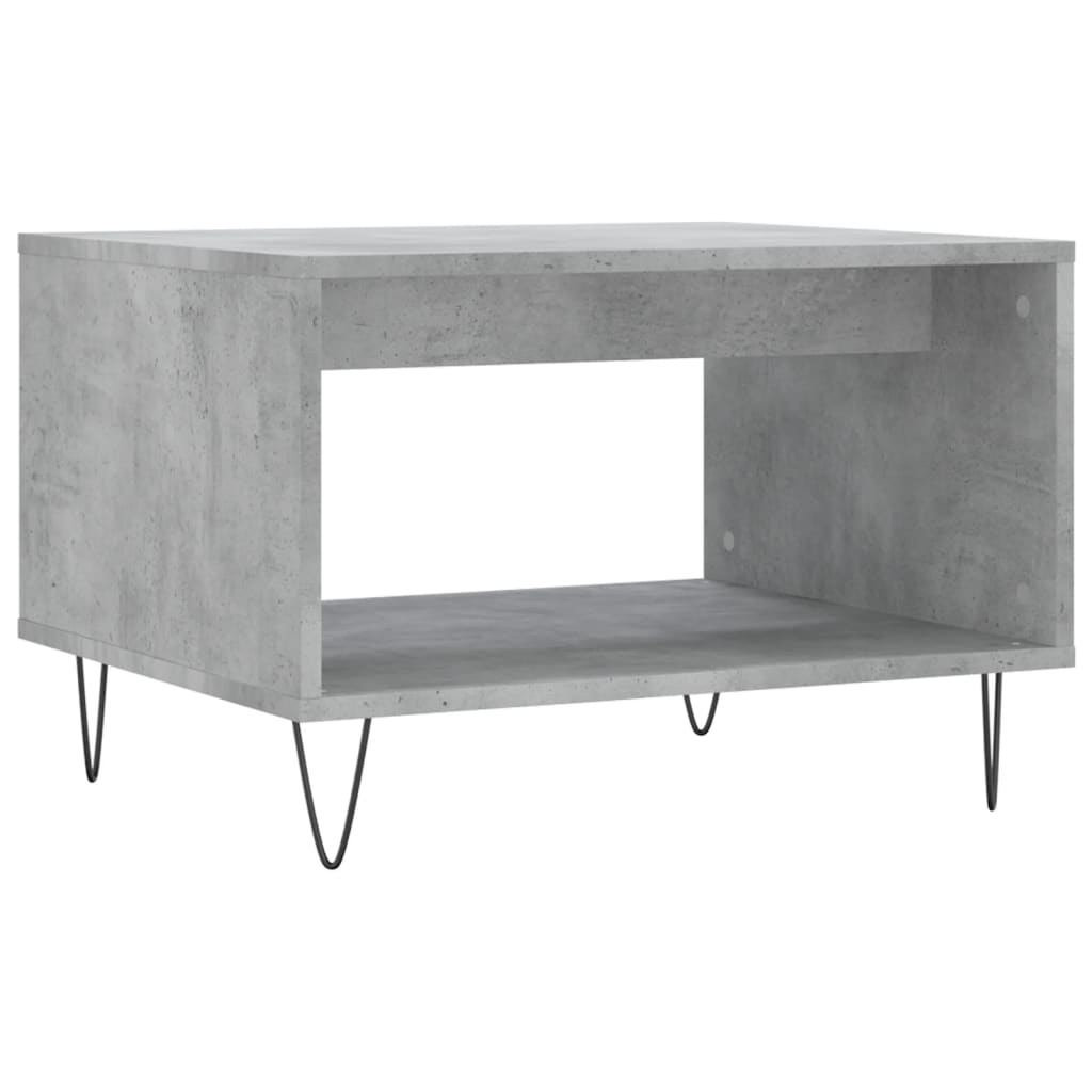 Table basse gris béton 60x50x40 cm bois d’ingénierie - Tables basses