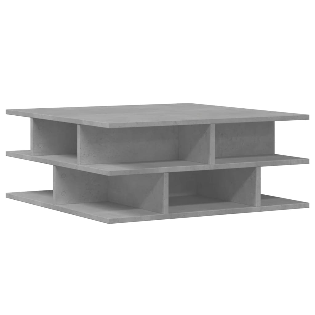 Table basse gris béton 70x70x29 cm bois d’ingénierie - Tables basses