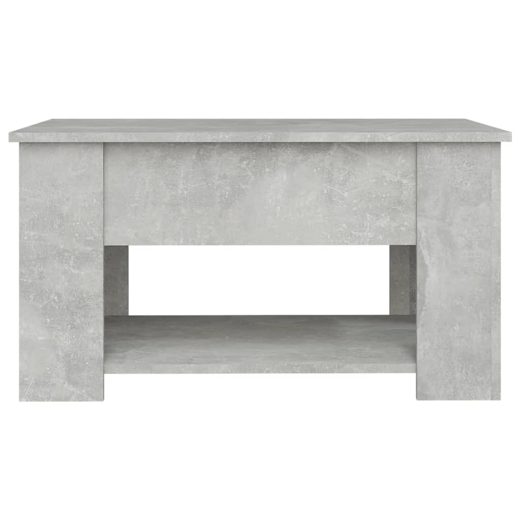 Table basse gris béton 79x49x41 cm bois d’ingénierie - Tables basses