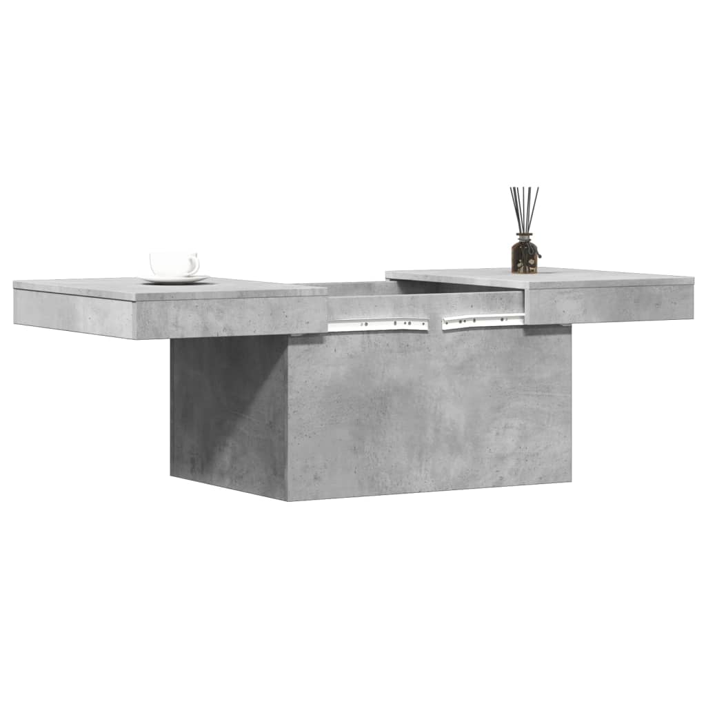 Table basse gris béton 80x55x40 cm bois d’ingénierie - Tables basses