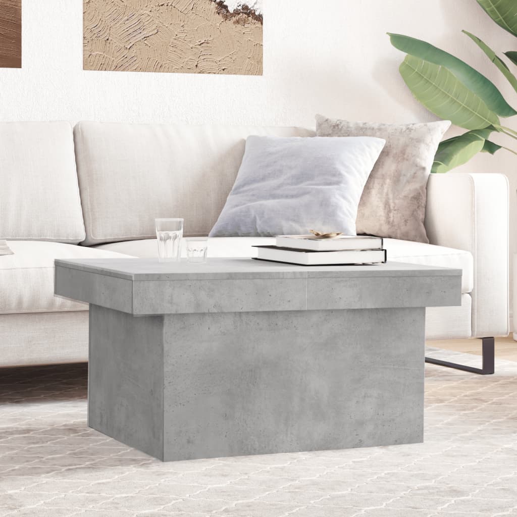 Table basse gris béton 80x55x40 cm bois d’ingénierie - Tables basses