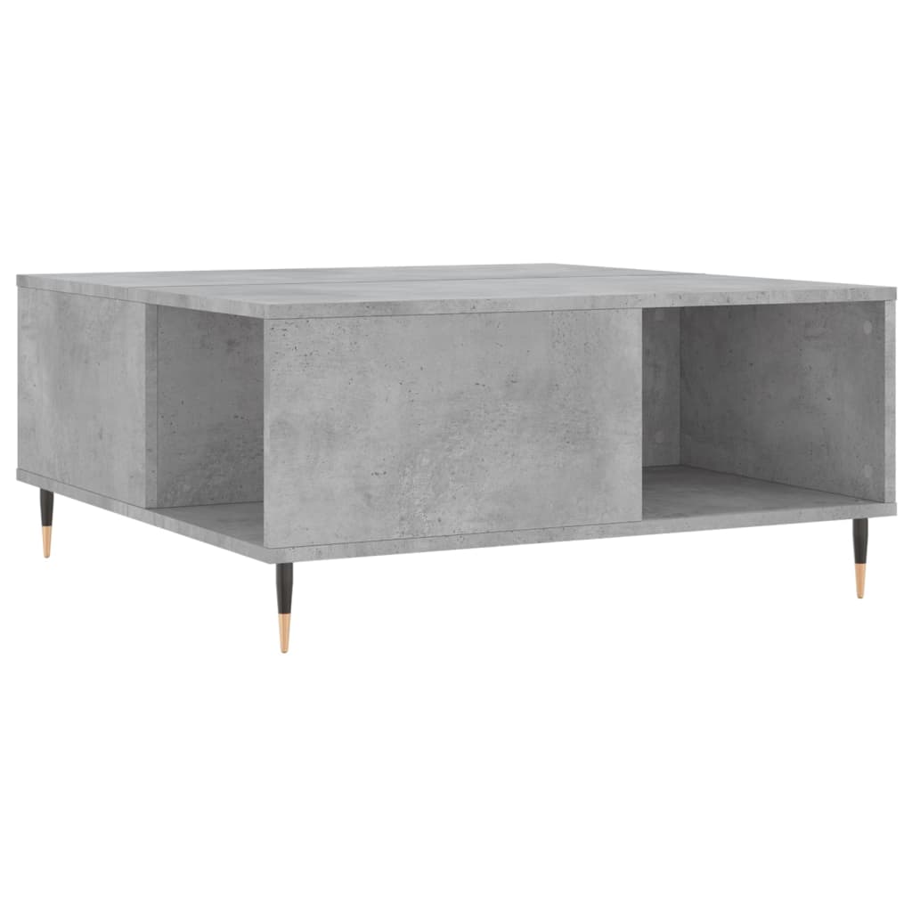 Table basse gris béton 80x80x36,5 cm bois d’ingénierie - Tables basses