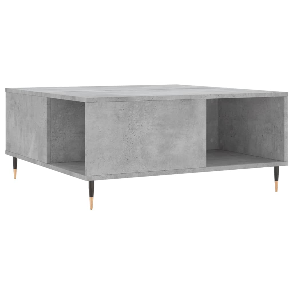 Table basse gris béton 80x80x36,5 cm bois d’ingénierie - Tables basses