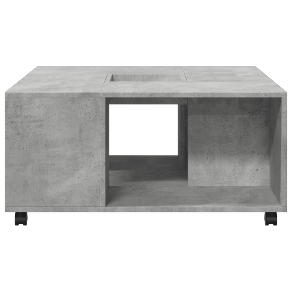 Table basse gris béton 80x80x40 cm bois d’ingénierie - Tables basses
