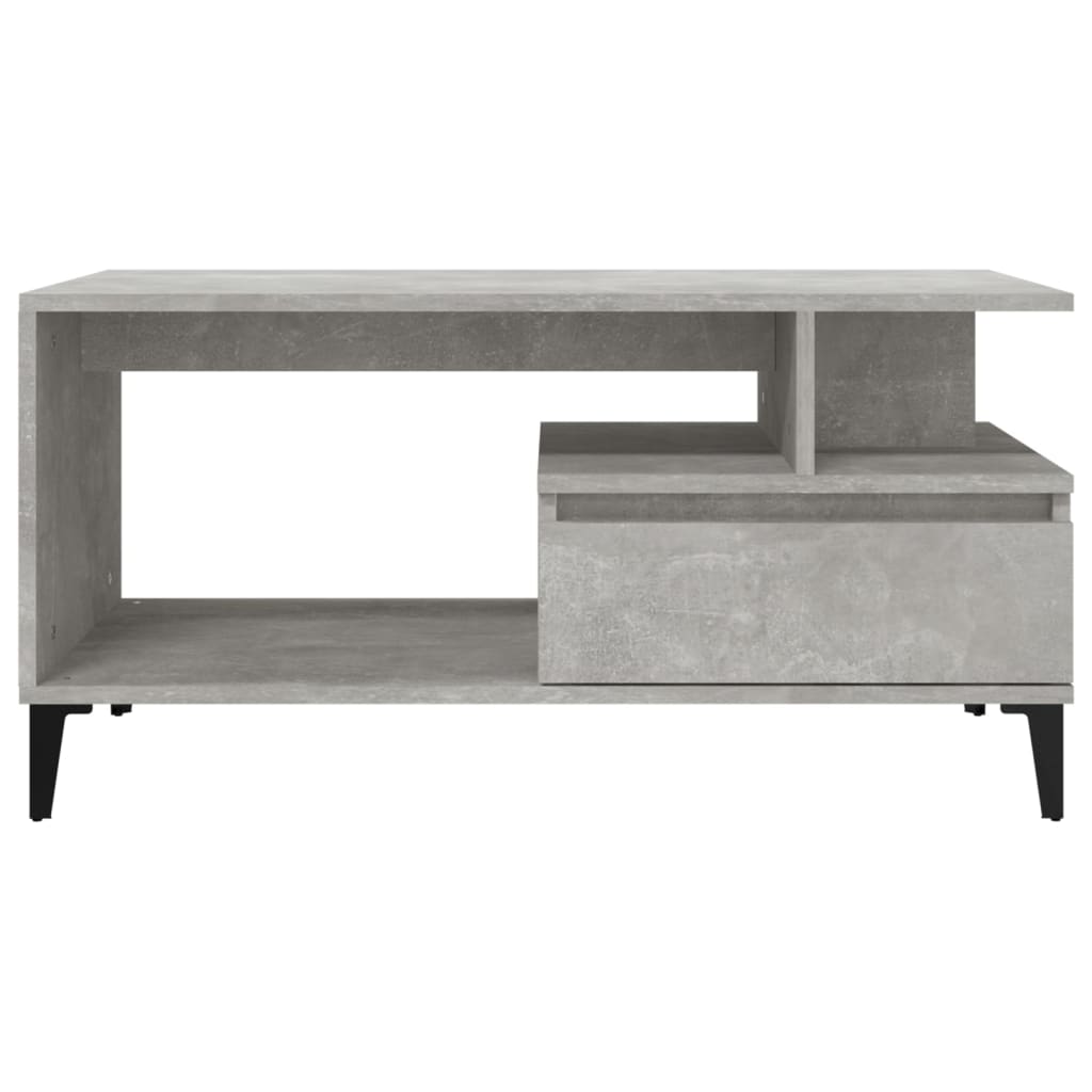 Table basse Gris béton 90x49x45 cm Bois d’ingénierie - Tables basses