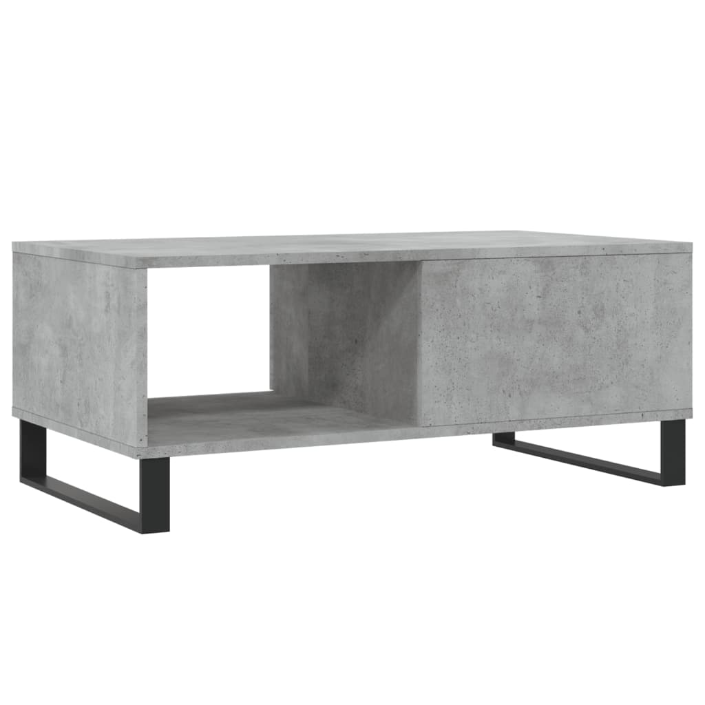 Table basse Gris béton 90x50x36,5 cm Bois d’ingénierie - Tables basses