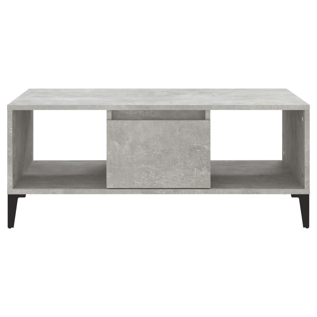 Table basse Gris béton 90x50x36,5 cm Bois d’ingénierie - Tables basses