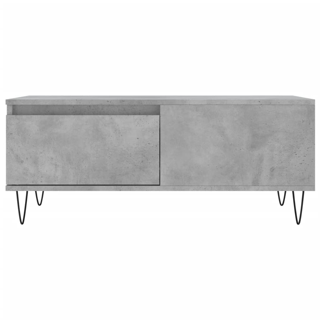 Table basse Gris béton 90x50x36,5 cm Bois d’ingénierie - Tables basses