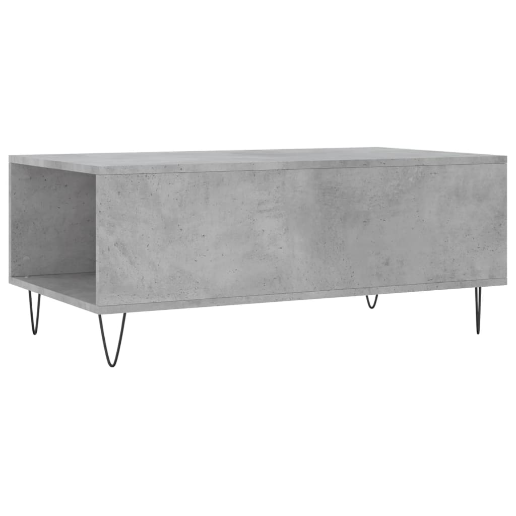 Table basse Gris béton 90x50x36,5 cm Bois d’ingénierie - Tables basses