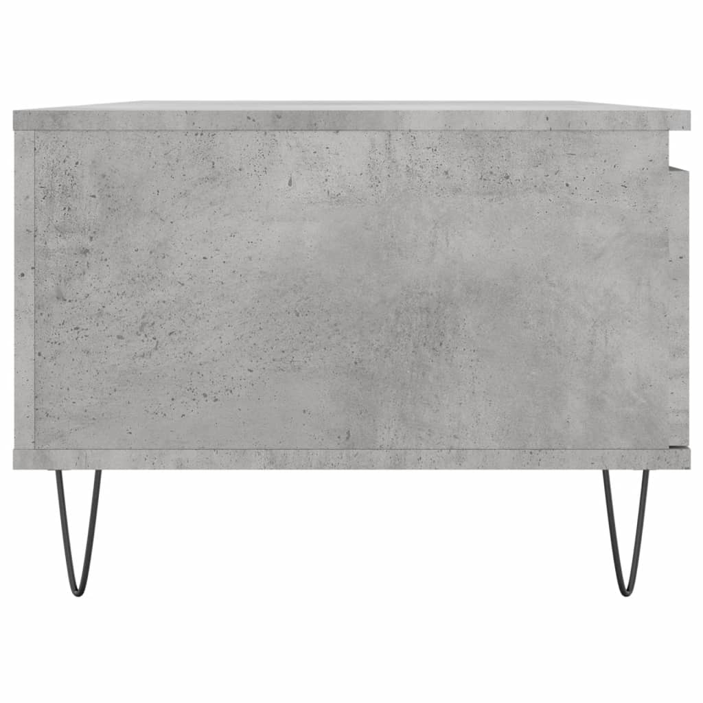 Table basse Gris béton 90x50x36,5 cm Bois d’ingénierie - Tables basses