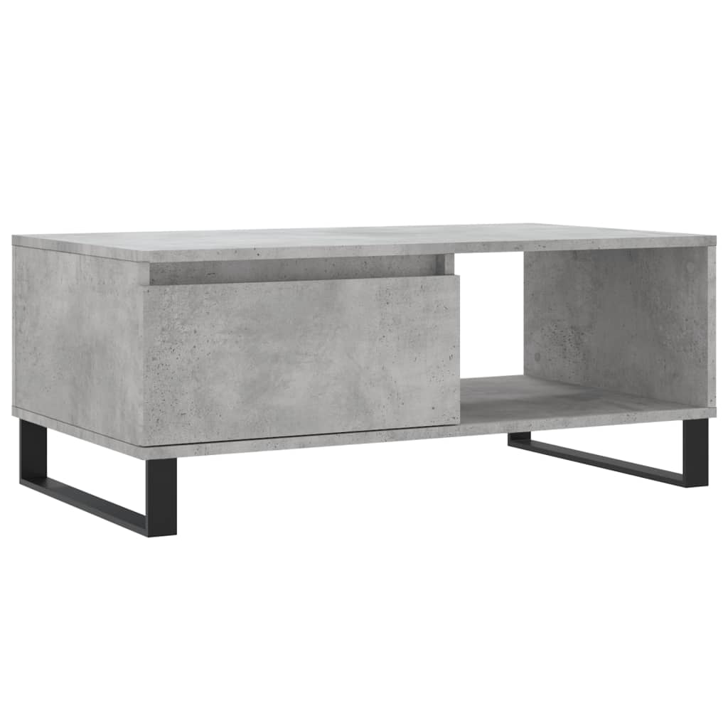 Table basse Gris béton 90x50x36,5 cm Bois d’ingénierie - Tables basses