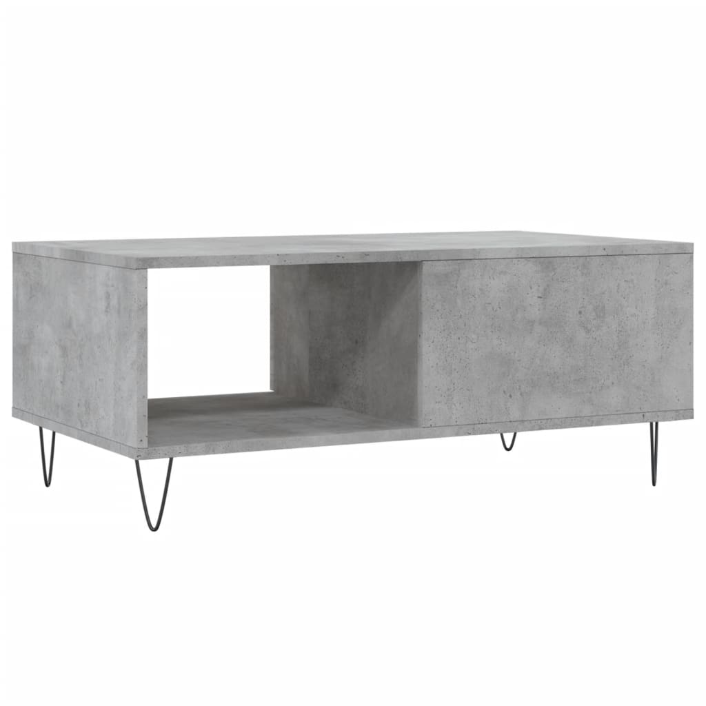 Table basse Gris béton 90x50x36,5 cm Bois d’ingénierie - Tables basses