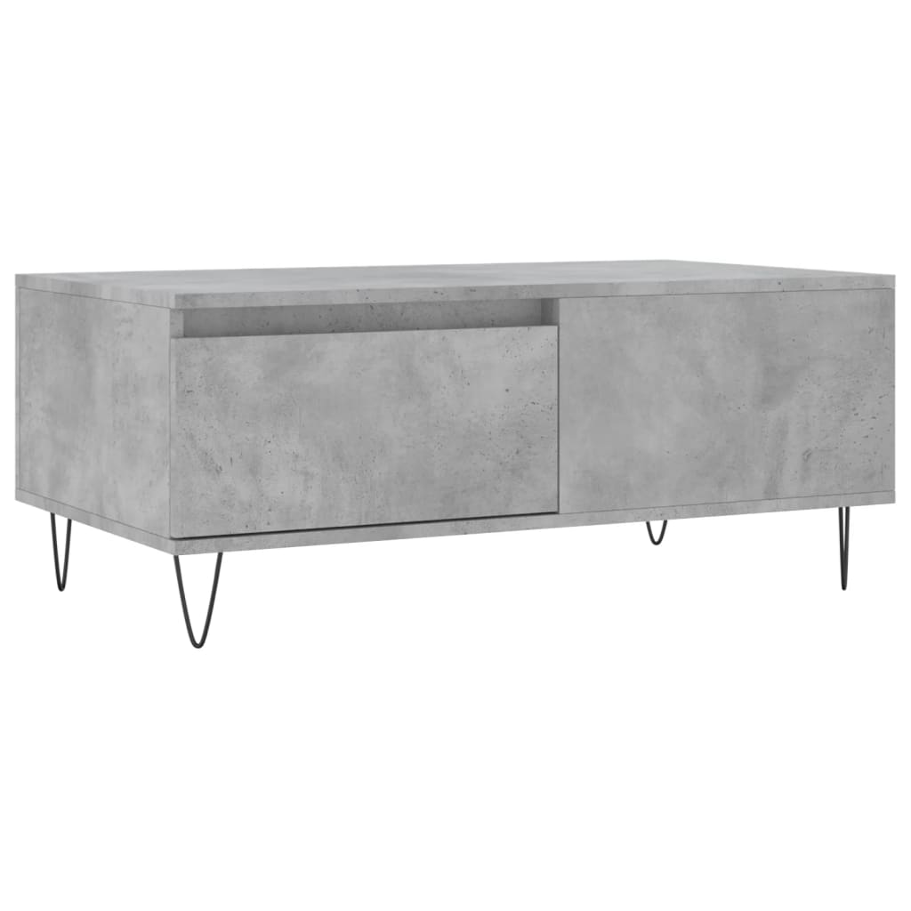 Table basse Gris béton 90x50x36,5 cm Bois d’ingénierie - Tables basses