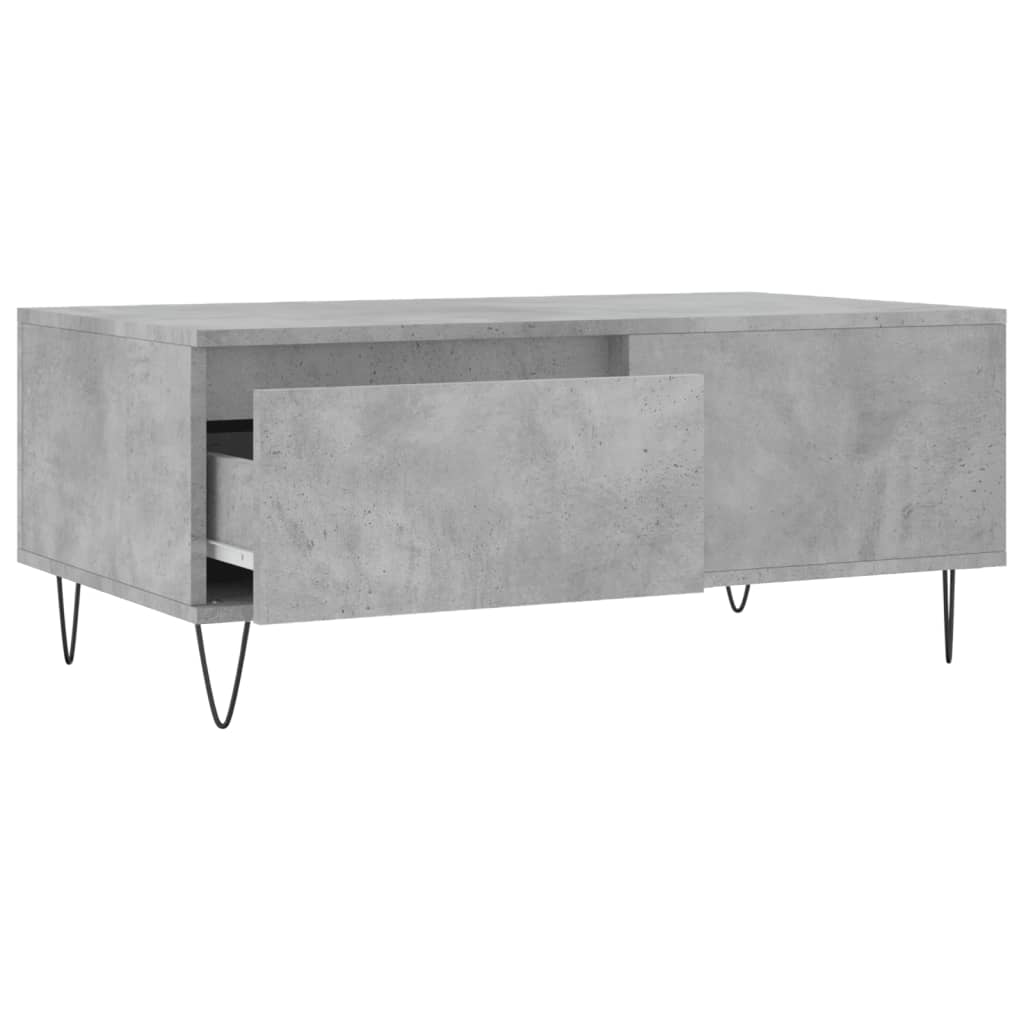 Table basse Gris béton 90x50x36,5 cm Bois d’ingénierie - Tables basses