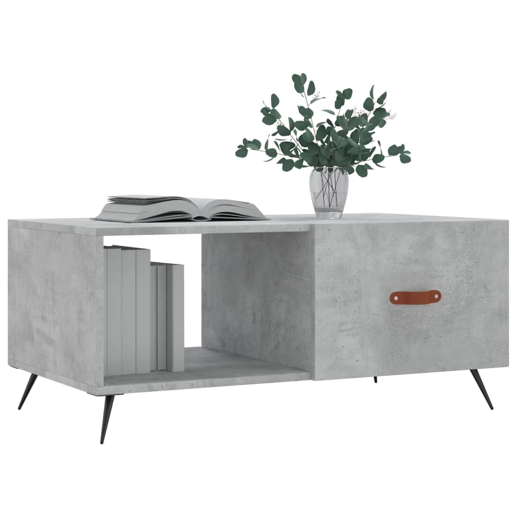 Table basse gris béton 90x50x40 cm bois d’ingénierie - Tables basses