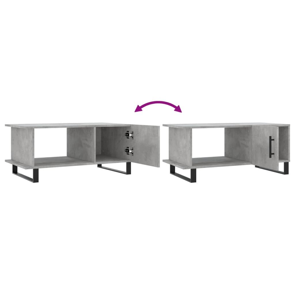 Table basse gris béton 90x50x40 cm bois d’ingénierie - Tables basses