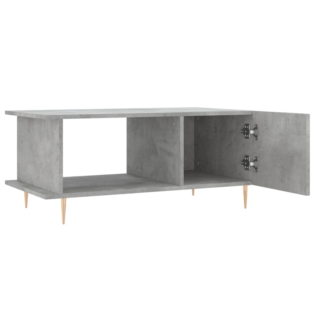 Table basse gris béton 90x50x40 cm bois d’ingénierie - Tables basses