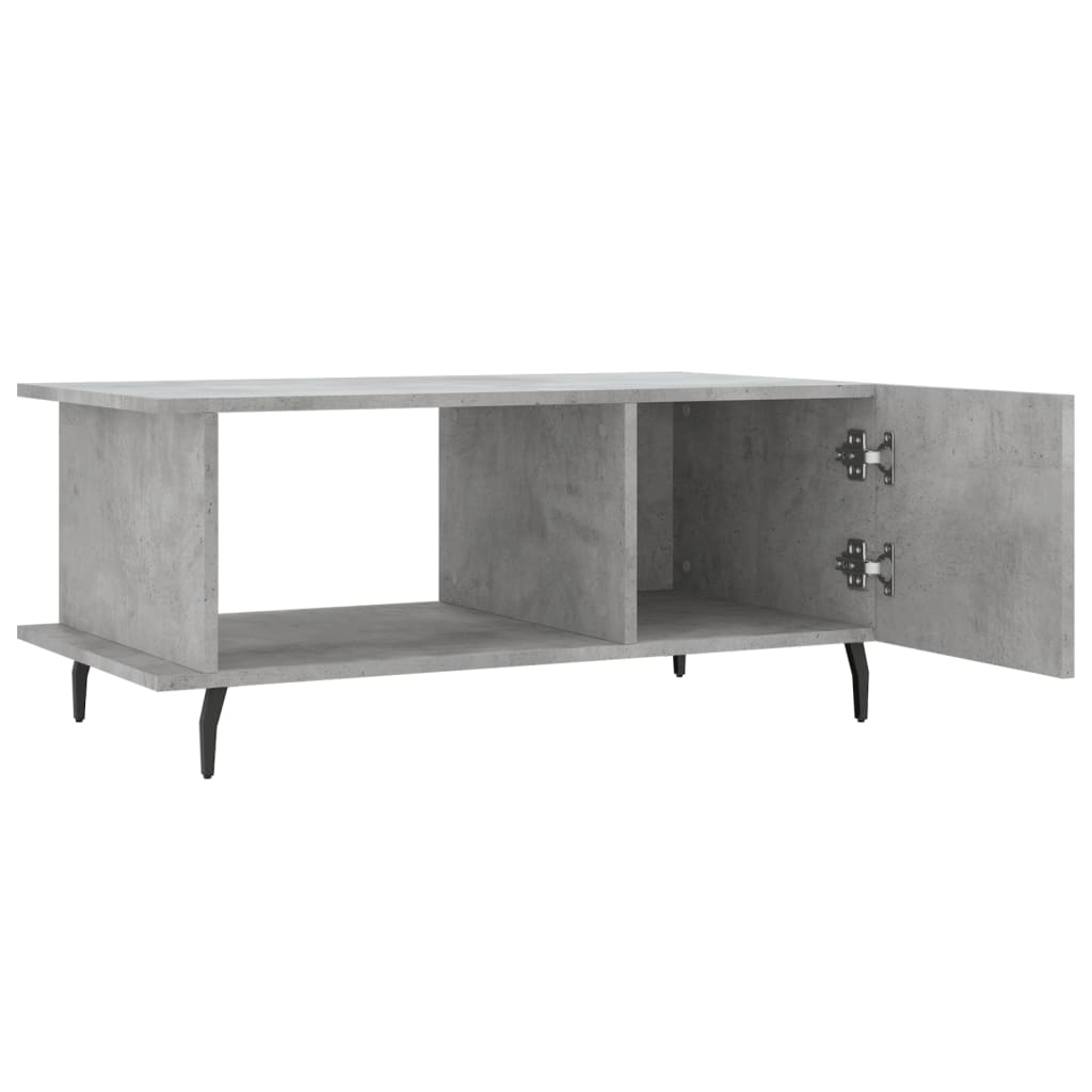 Table basse gris béton 90x50x40 cm bois d’ingénierie - Tables basses