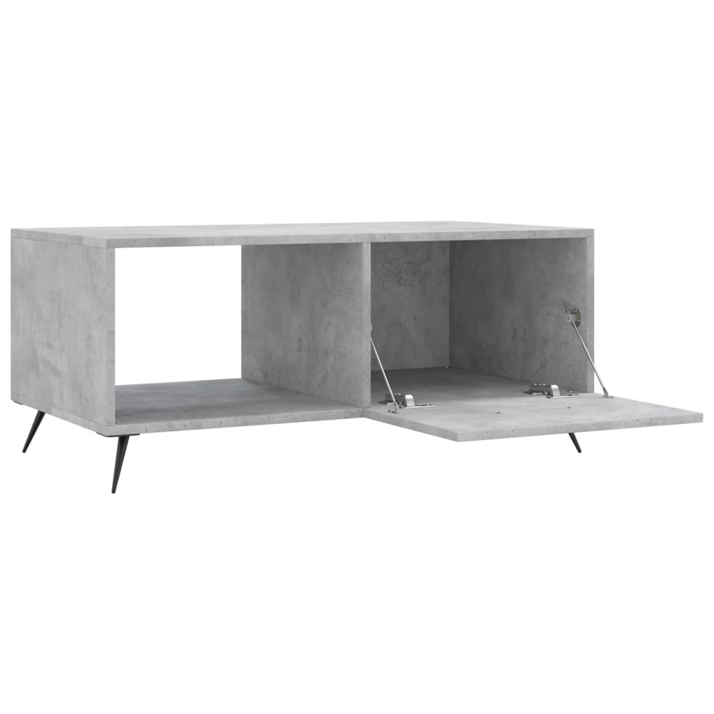 Table basse gris béton 90x50x40 cm bois d’ingénierie - Tables basses