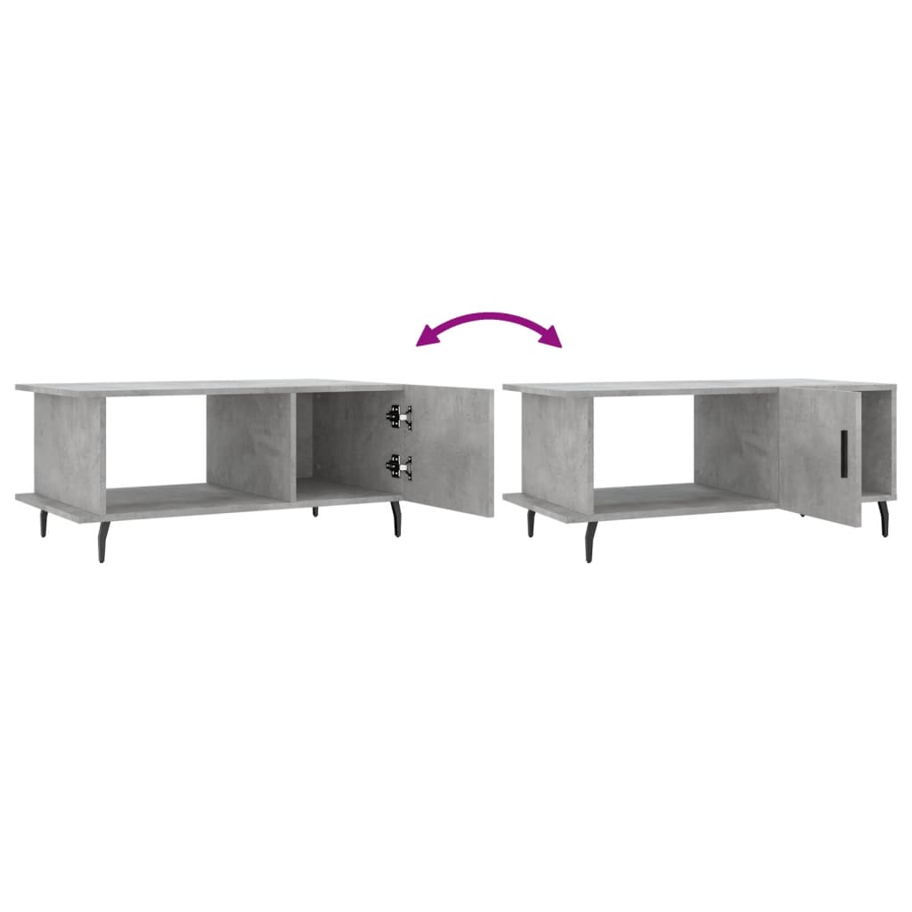 Table basse gris béton 90x50x40 cm bois d’ingénierie - Tables basses