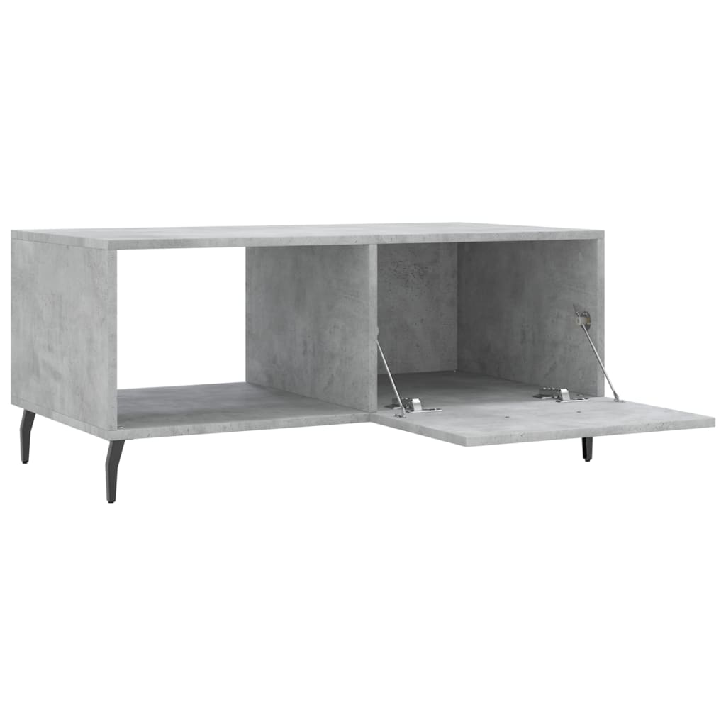 Table basse gris béton 90x50x40 cm bois d’ingénierie - Tables basses