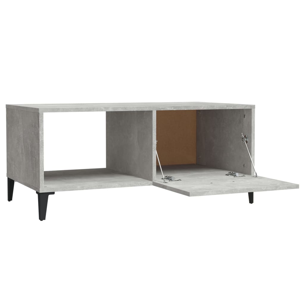 Table basse gris béton 90x50x40 cm bois d’ingénierie - Tables basses