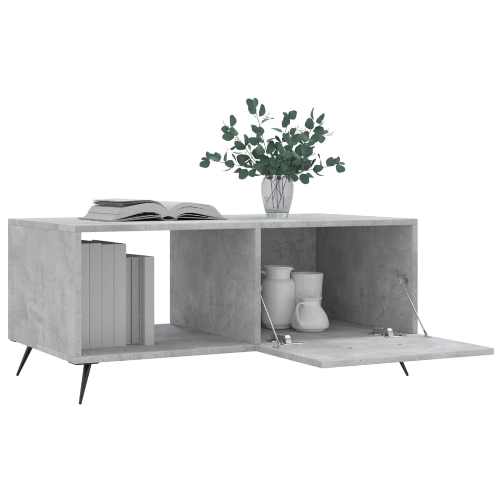 Table basse gris béton 90x50x40 cm bois d’ingénierie - Tables basses
