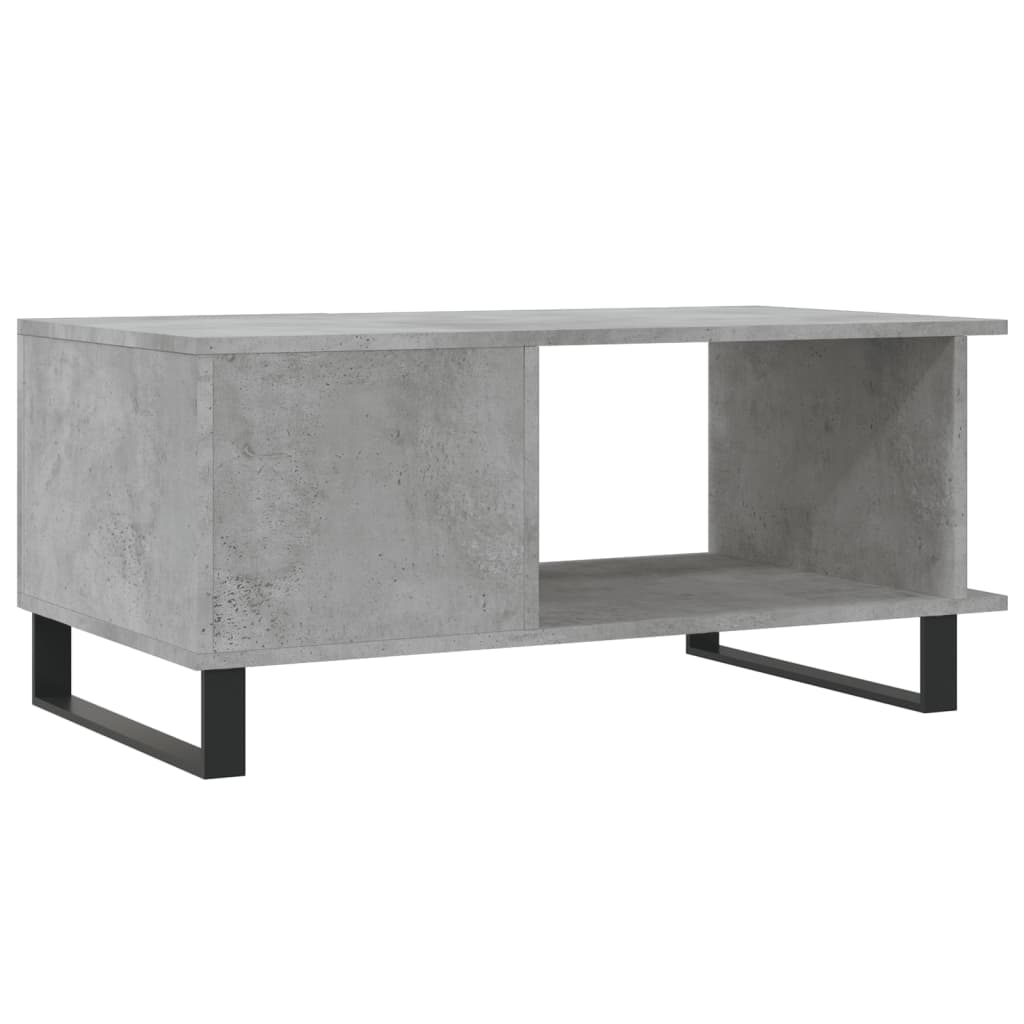 Table basse gris béton 90x50x40 cm bois d’ingénierie - Tables basses