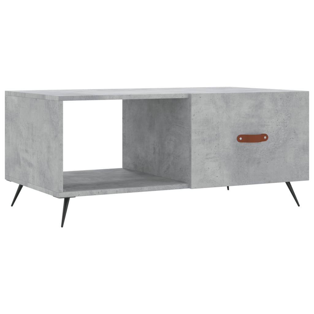 Table basse gris béton 90x50x40 cm bois d’ingénierie - Tables basses