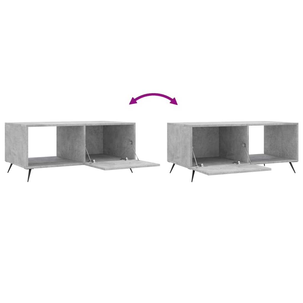 Table basse gris béton 90x50x40 cm bois d’ingénierie - Tables basses