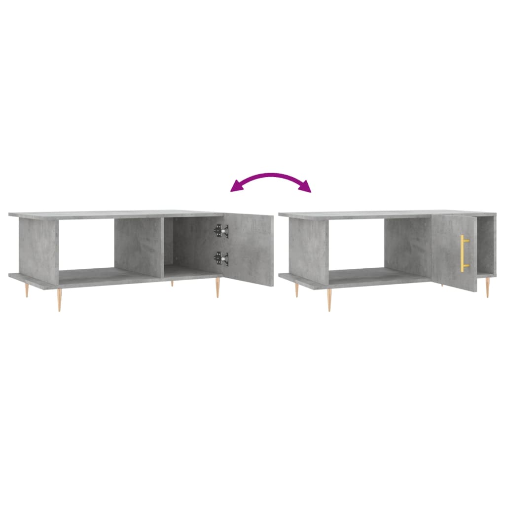 Table basse gris béton 90x50x40 cm bois d’ingénierie - Tables basses