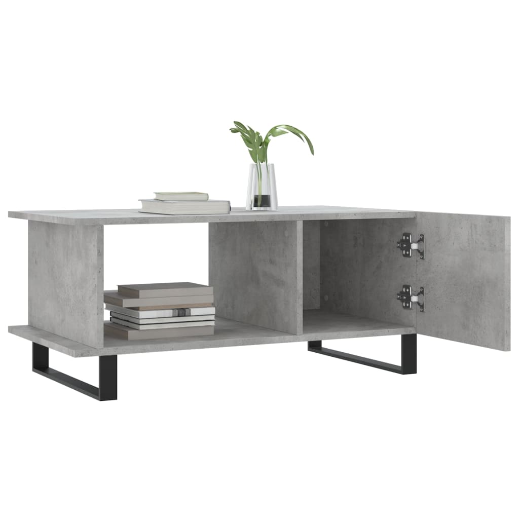 Table basse gris béton 90x50x40 cm bois d’ingénierie - Tables basses