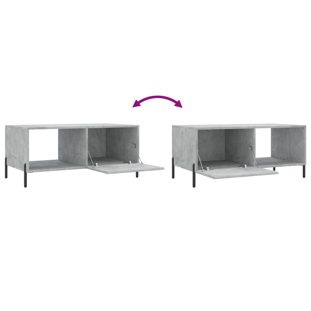 Table basse gris béton 90x50x40 cm bois d’ingénierie - Tables basses
