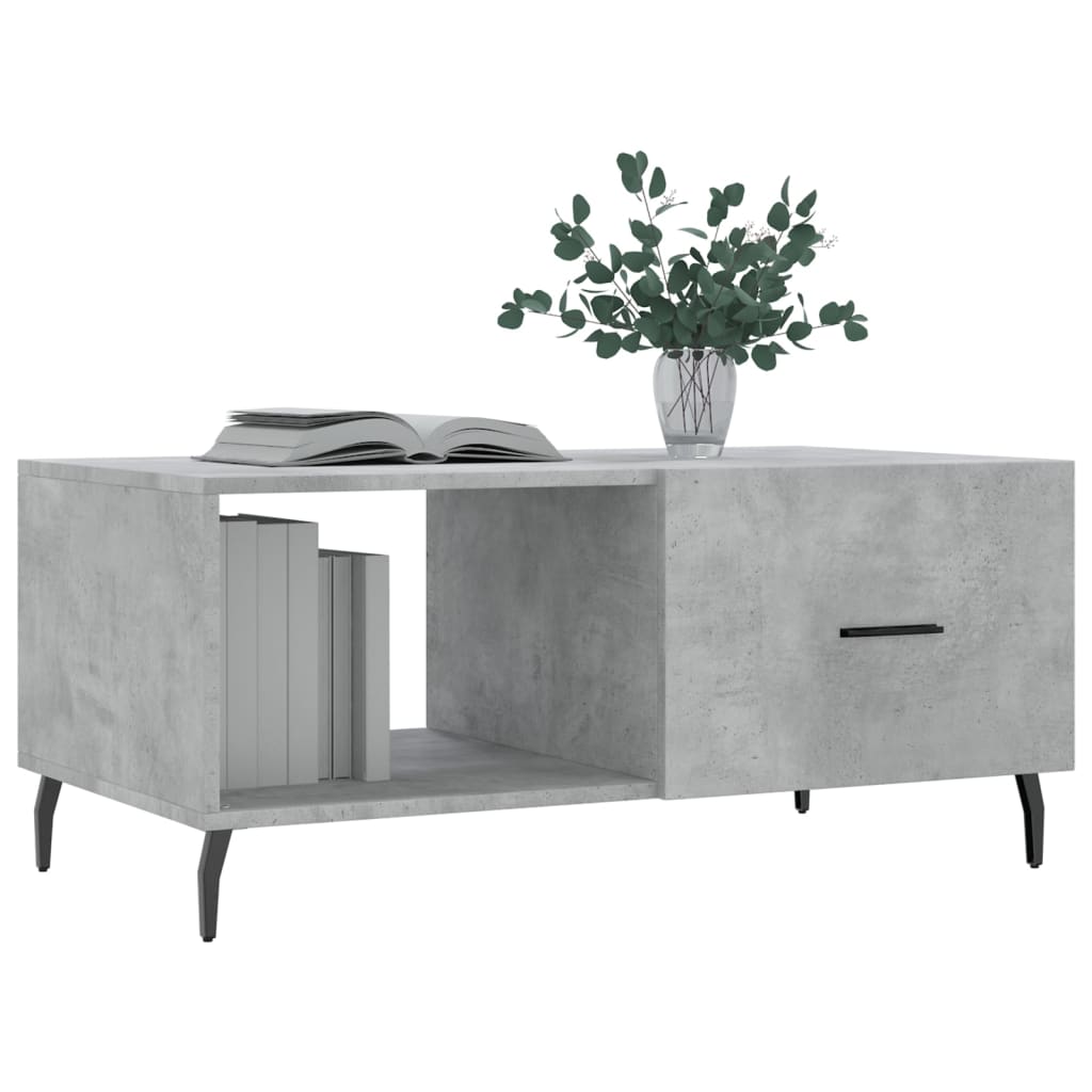 Table basse gris béton 90x50x40 cm bois d’ingénierie - Tables basses