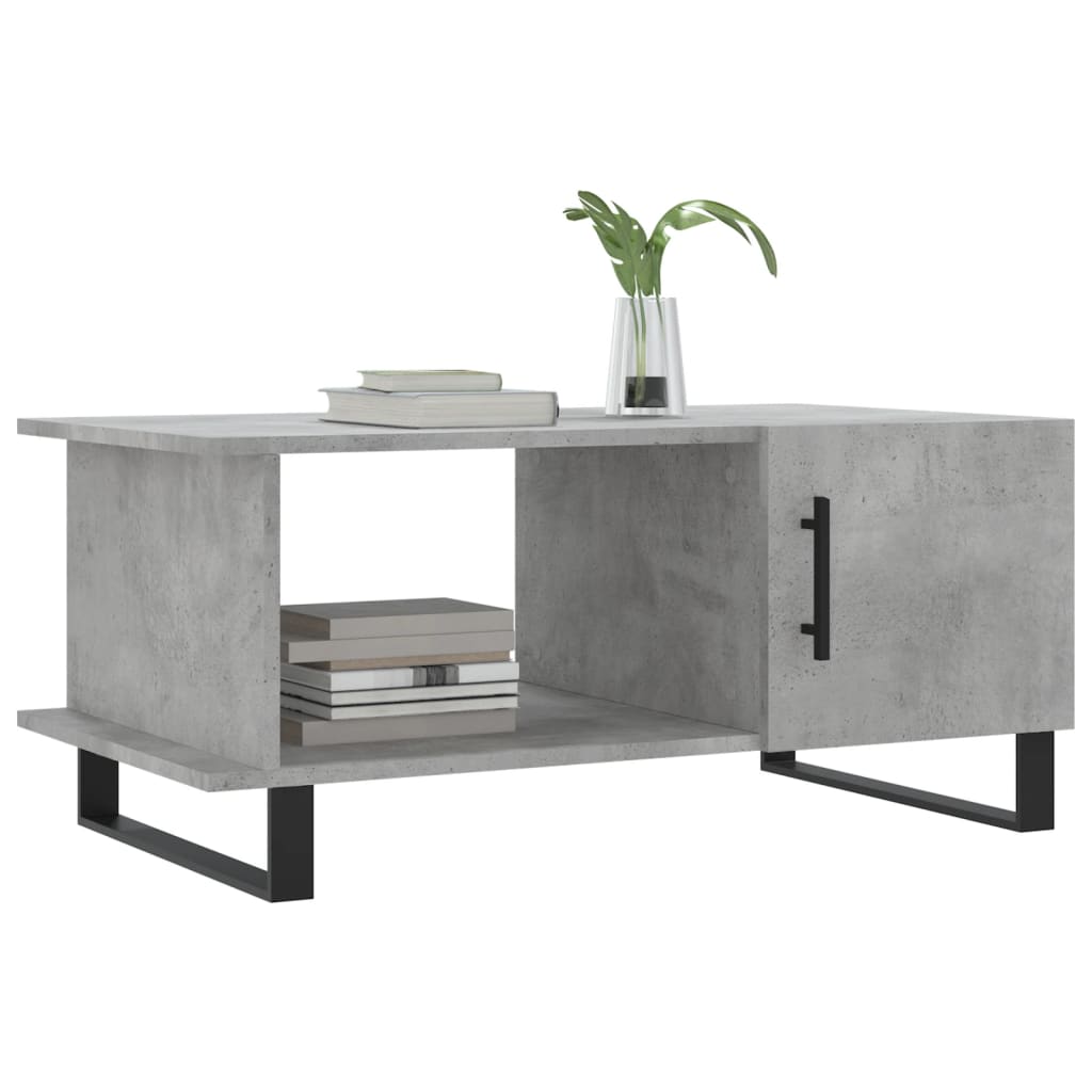 Table basse gris béton 90x50x40 cm bois d’ingénierie - Tables basses